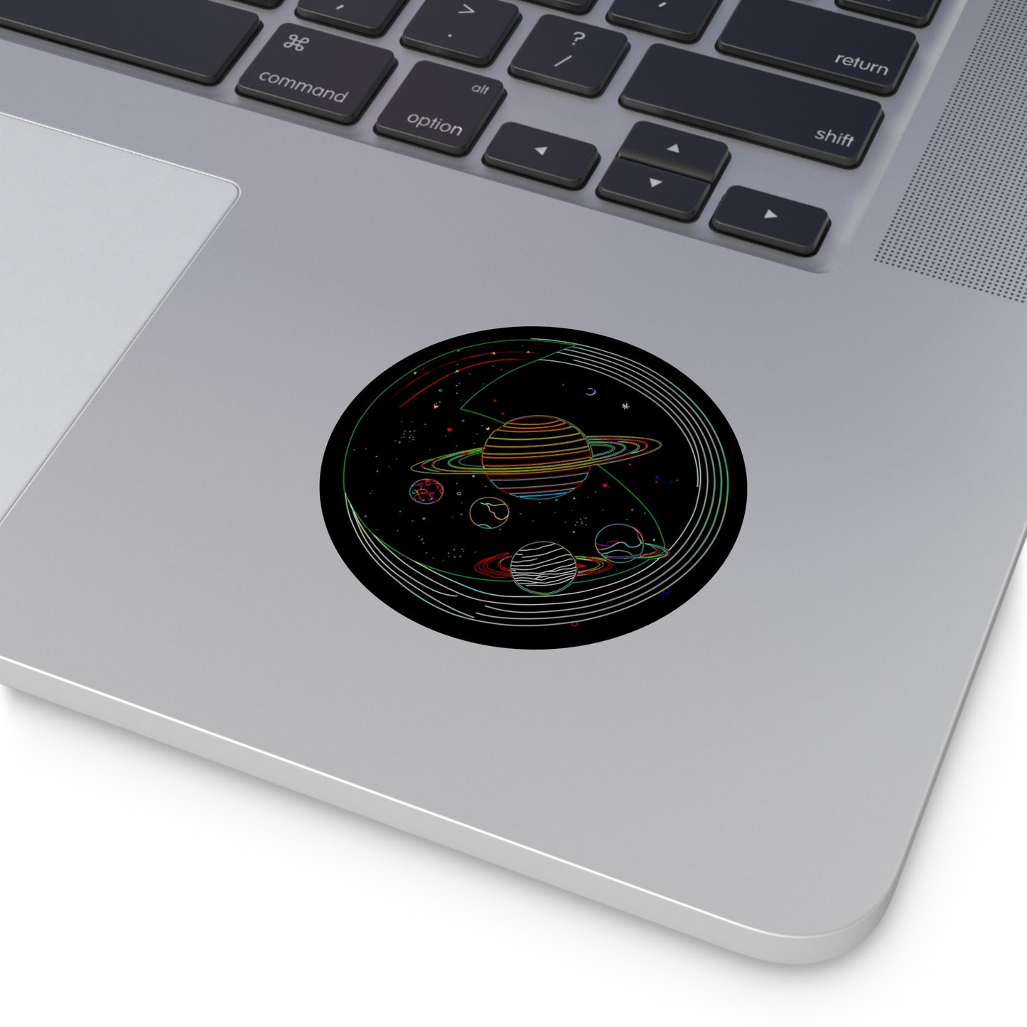 Galactic Round Vinyl Stickers, Space Decor, Laptop Stickers, Cosmic Gift, Astronaut Theme, Unique Space Art