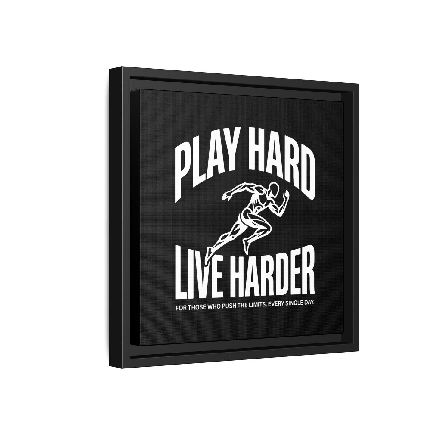 Play Hard / Live Harder - Framed Canvas