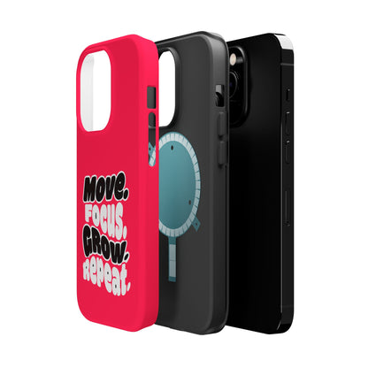 Move. Focus. Grow. Repeat. - Magnetic Phone Case