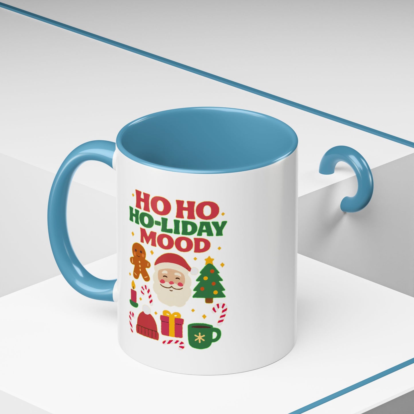 Ho Ho Ho-liday Mood - Color Accent Mug