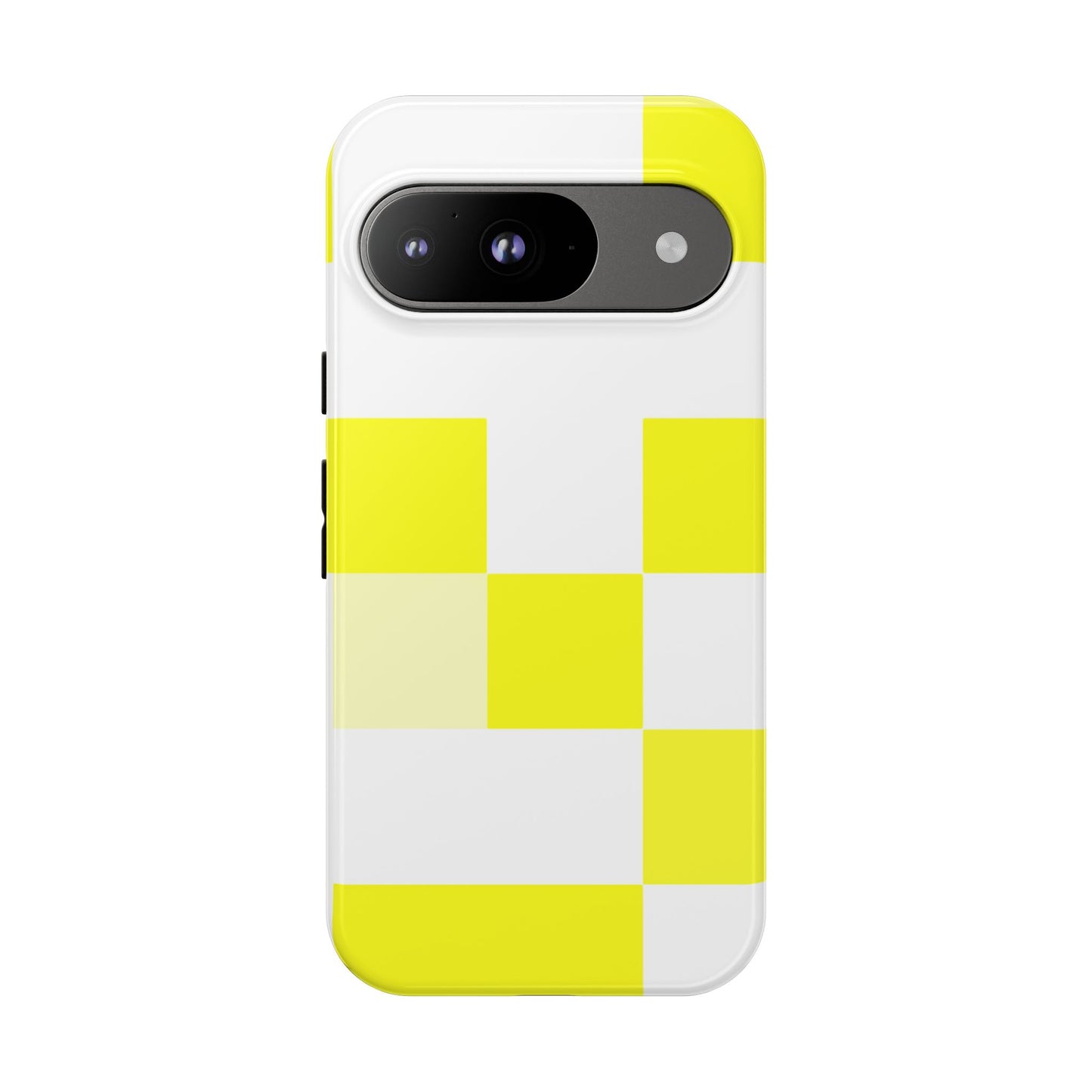 Yellow Pixel Grid - Phone Case