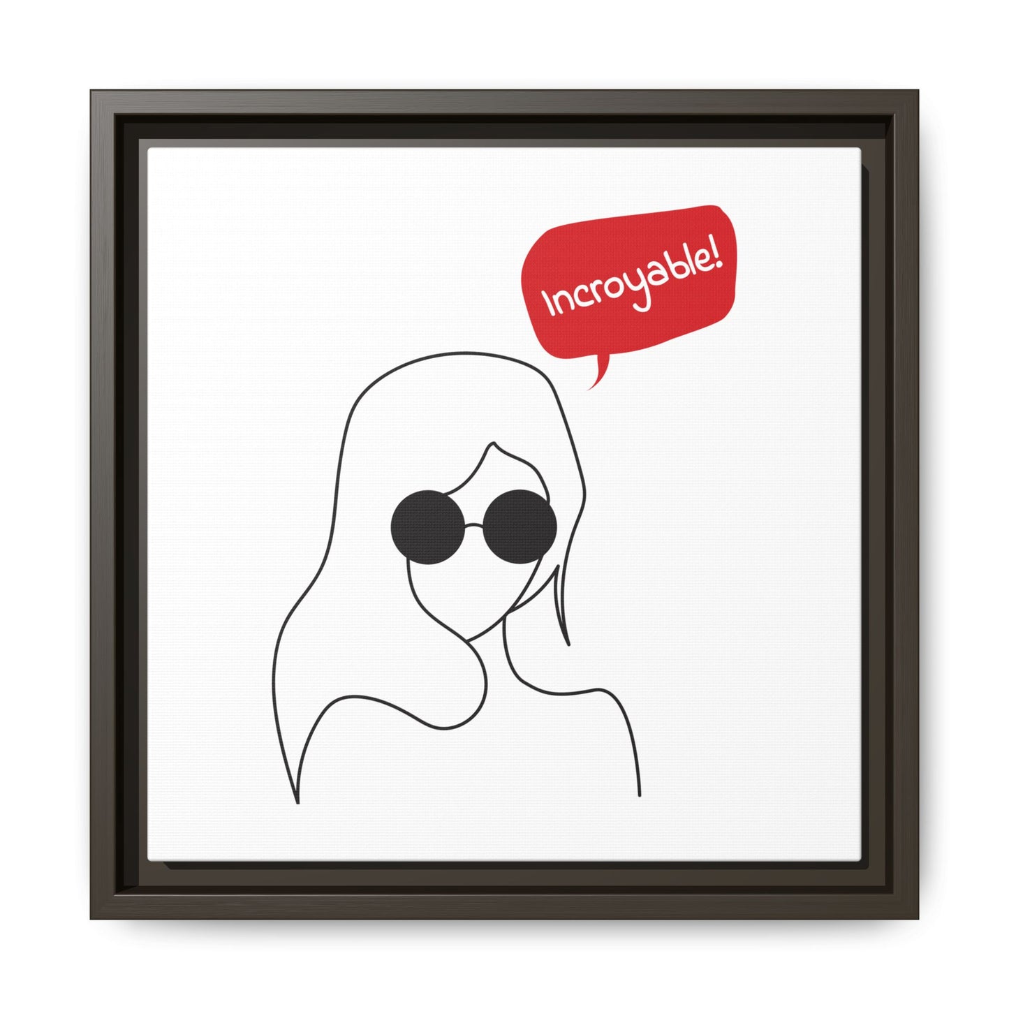 Incroyable Chic Girl - Framed Canvas