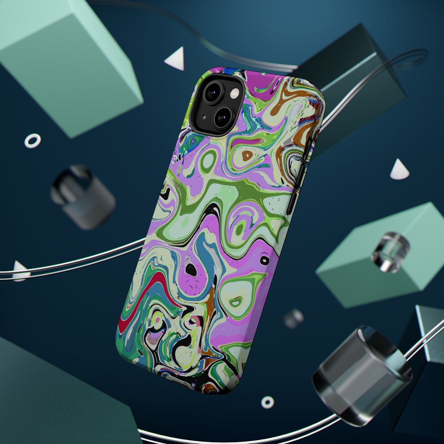Vibrant Multi‑Color Swirl - Magnetic Phone Case