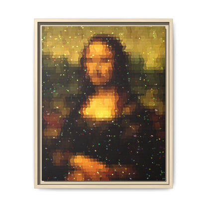 Pixel Muse — Silent Smile - Framed Canvas