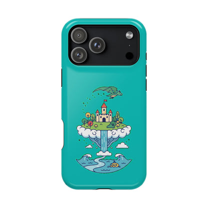 Floating Castle Dragon - Magical Fantasy Island - Magnetic Phone Case
