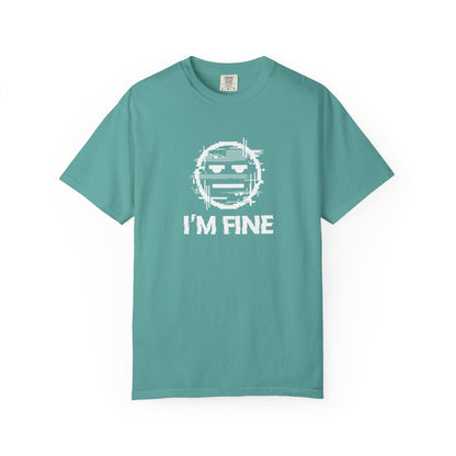 I’m Fine Glitched Smiley - T-Shirt