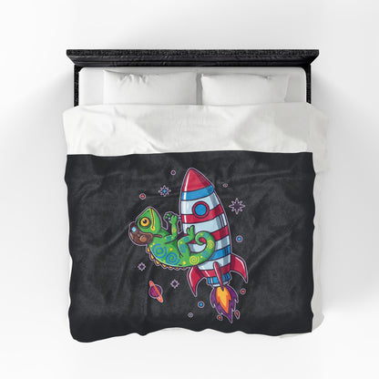 Cosmic Rider - Plush Blanket