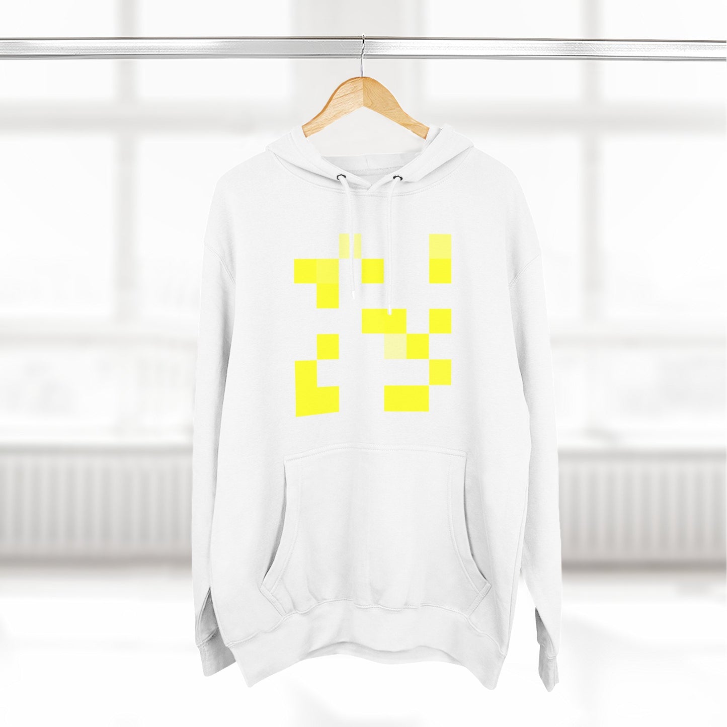 Yellow Pixel Grid - Hoodie