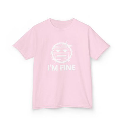 I’m Fine Glitched Smiley - Kids Tee
