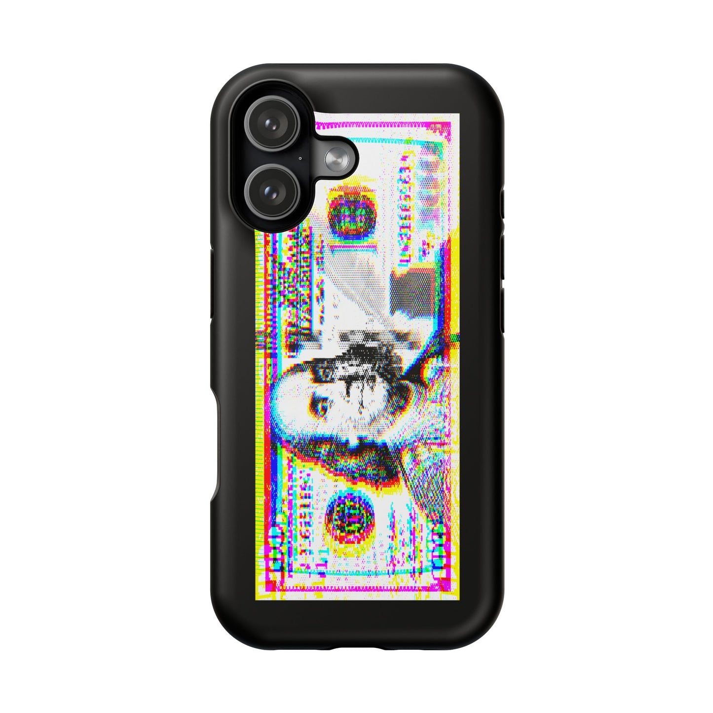 100 Dollars Bill - Neon Color Explosion - Magnetic Phone Case