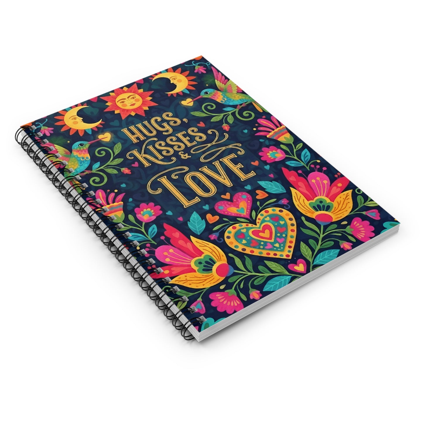 Hugs, Kisses & Love - Spiral Notebook