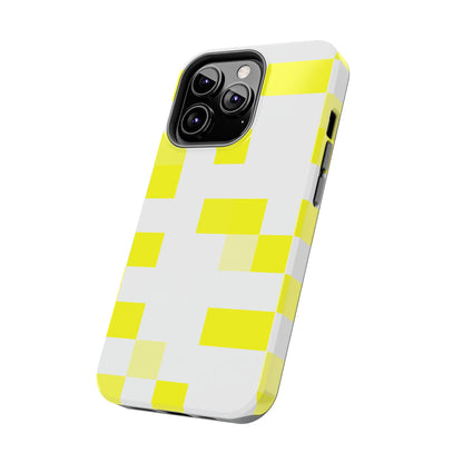 Yellow Pixel Grid -  Phone Case
