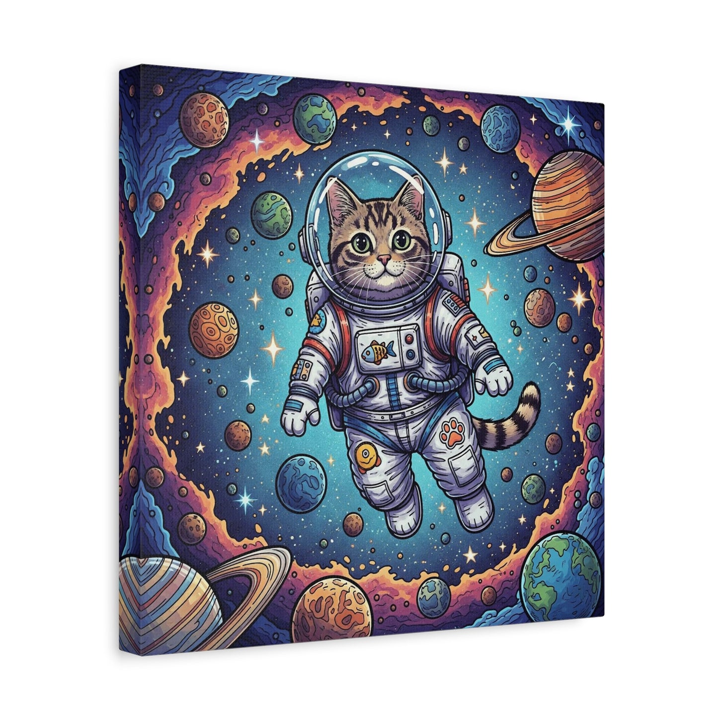 Astronaut Cat - Stretched Canvas