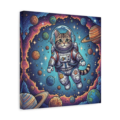 Astronaut Cat - Stretched Canvas