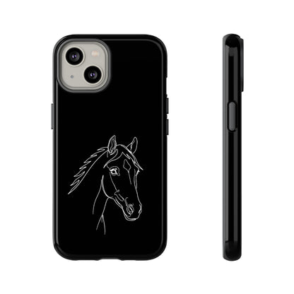Horse Portrait Sketch - Tough Phone Case