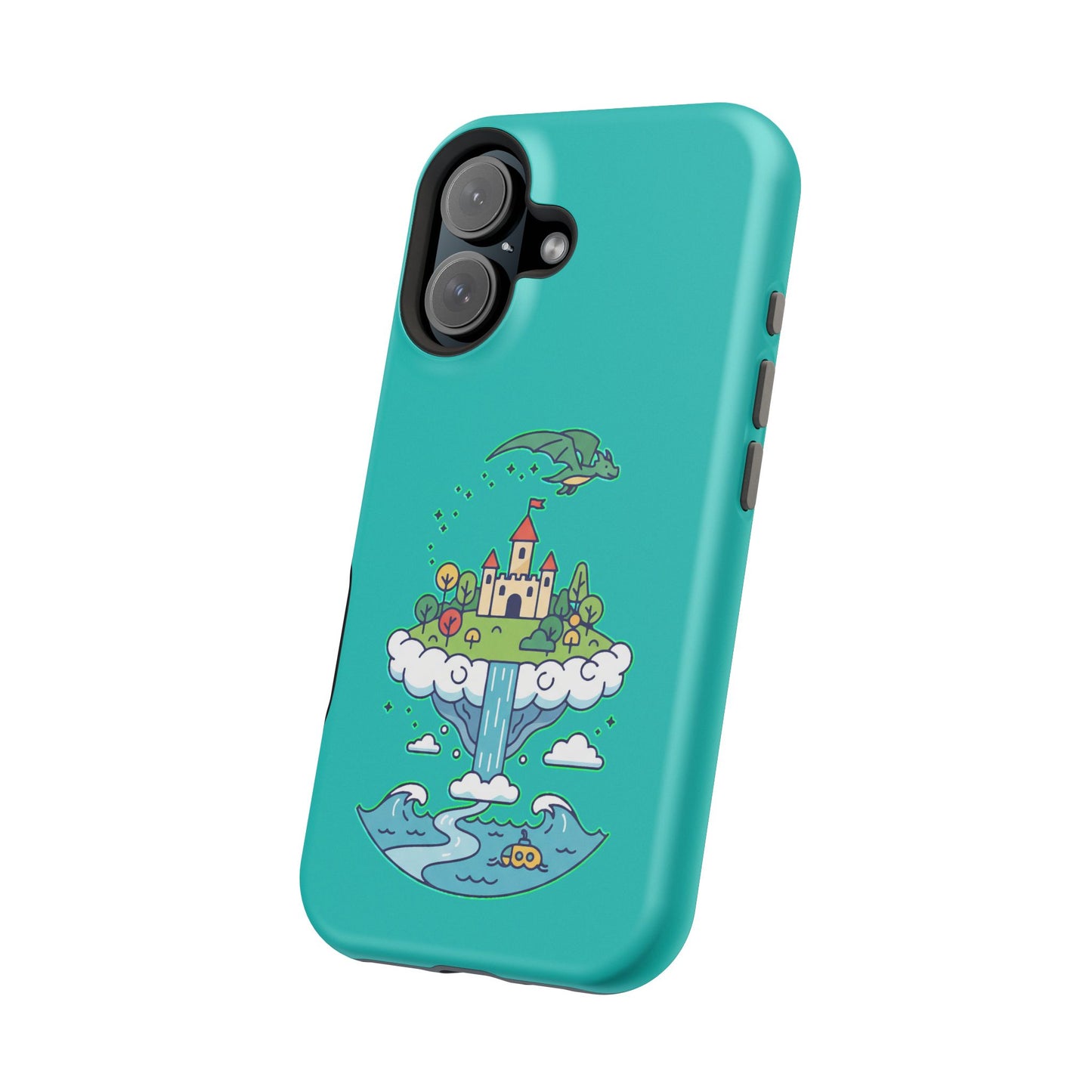 Floating Castle Dragon - Magical Fantasy Island - Magnetic Phone Case