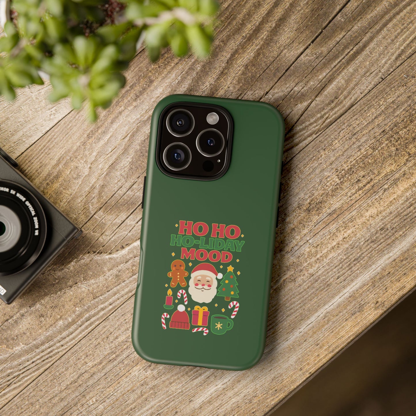 Christmas Phone Case, Ho Ho Ho-liday Mood, Festive Phone Cover, Santa Christmas Accessory, Holiday Gift, Winter Vibes