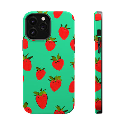 Strawberry Pattern - Magnetic Phone Case