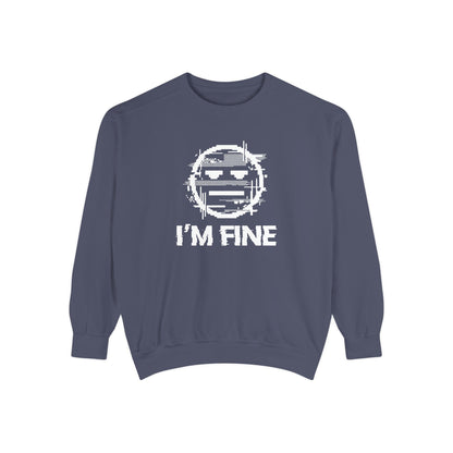 I’m Fine Glitched Smiley - Sweatshirt