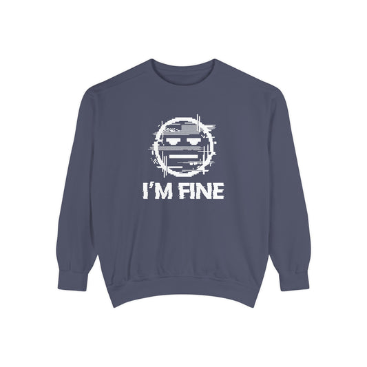 I’m Fine Glitched Smiley - Sweatshirt