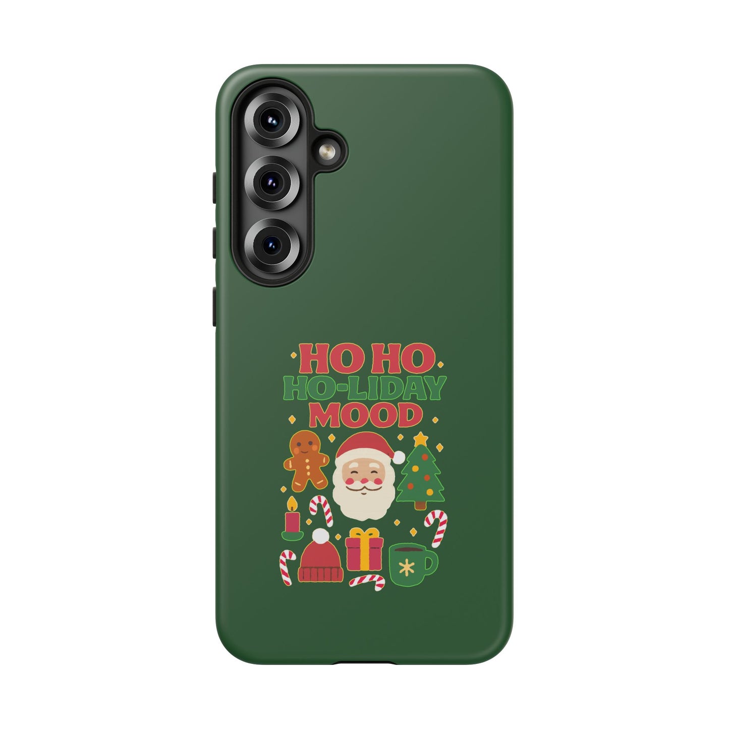 Christmas Phone Case, Ho Ho Ho-liday Mood, Festive Phone Cover, Santa Christmas Accessory, Holiday Gift, Winter Vibes