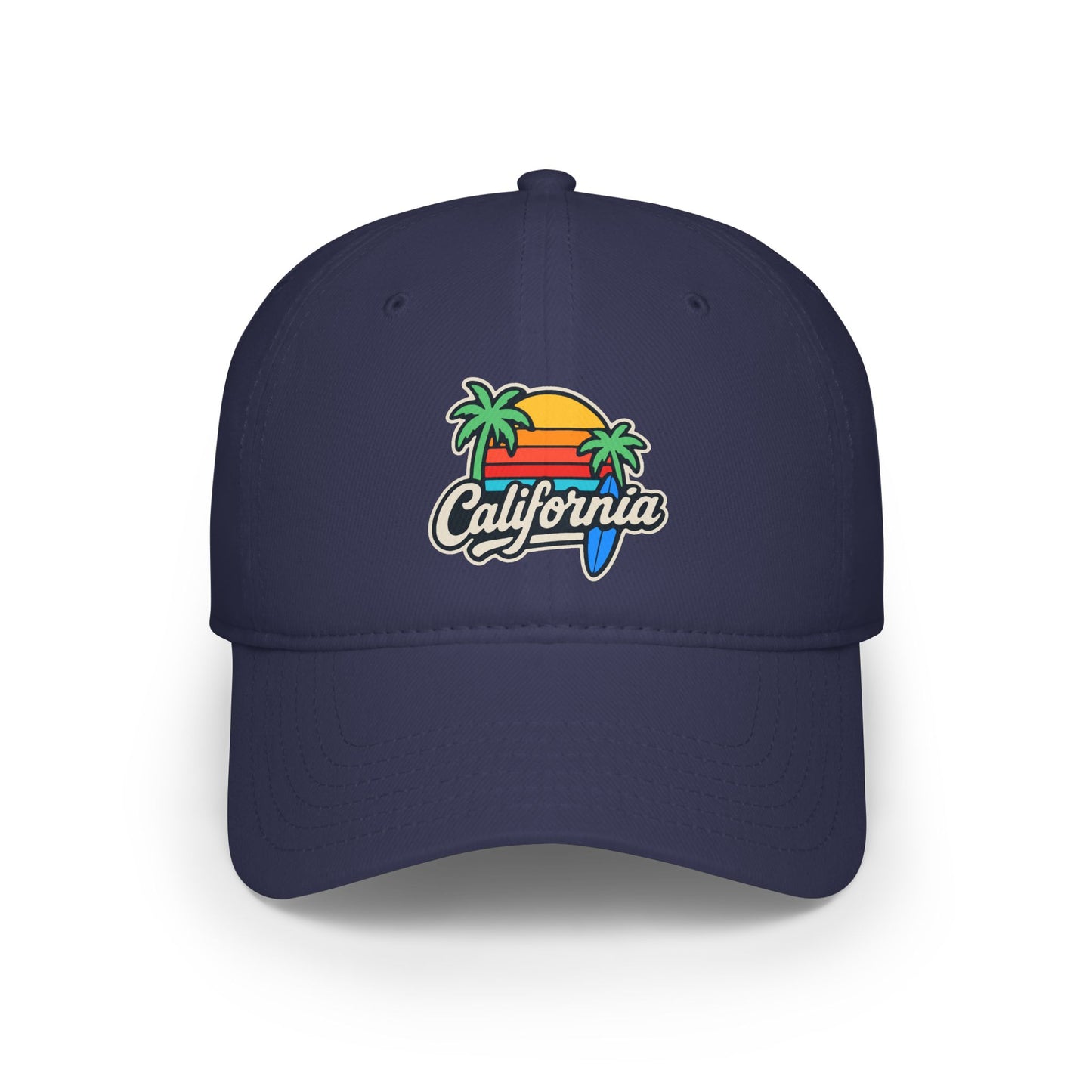 California Sunset Low Profile Baseball Cap, Beach Hat, Summer Accessory, Travel Gear, Vacation Cap, Gift for Him/Her