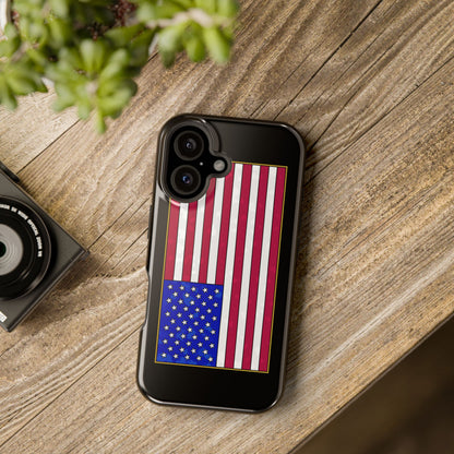 New Glory American Flag (Gold Edge Edition) - Magnetic Phone Case