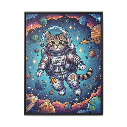 Astronaut Cat - Framed Canvas
