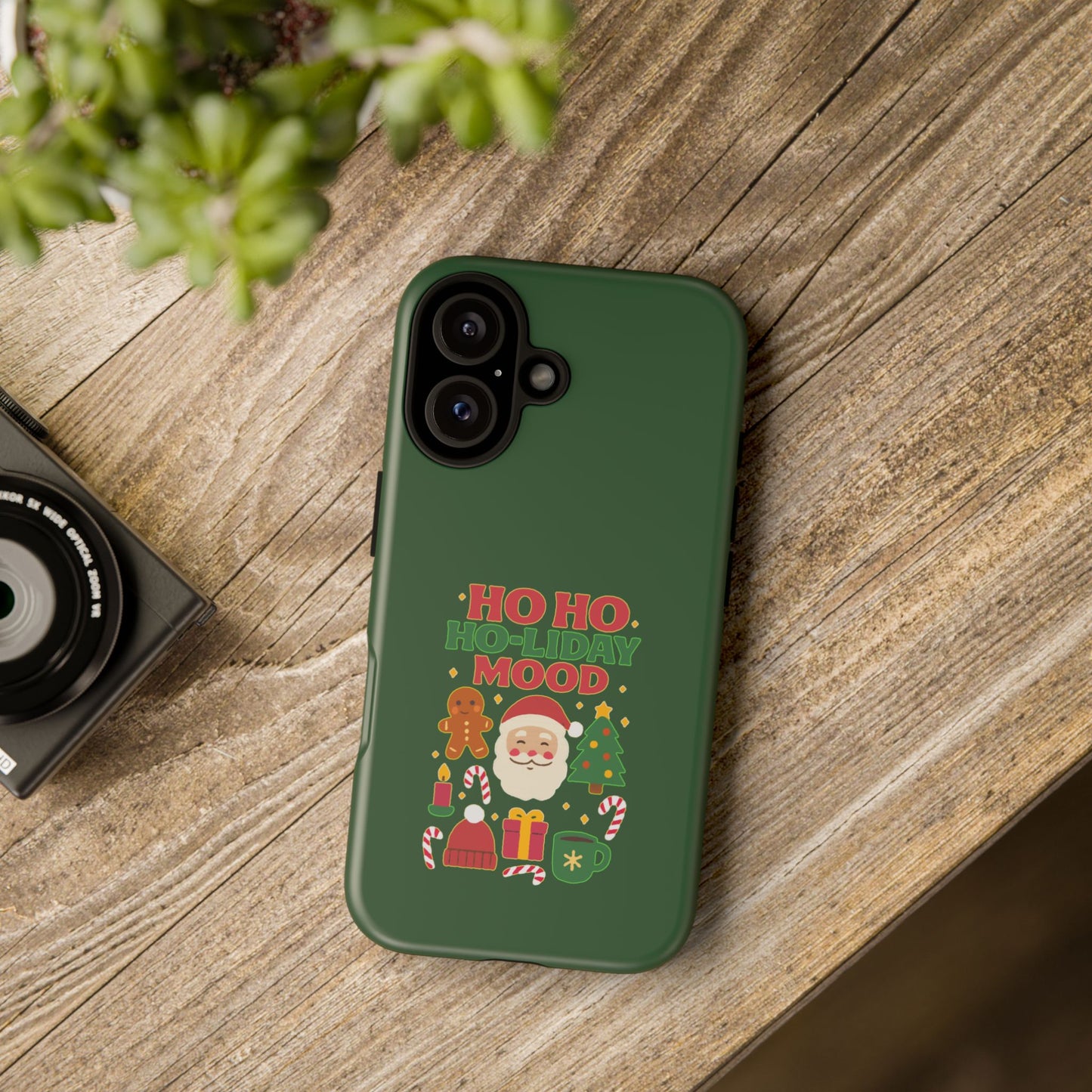 Christmas Phone Case, Ho Ho Ho-liday Mood, Festive Phone Cover, Santa Christmas Accessory, Holiday Gift, Winter Vibes