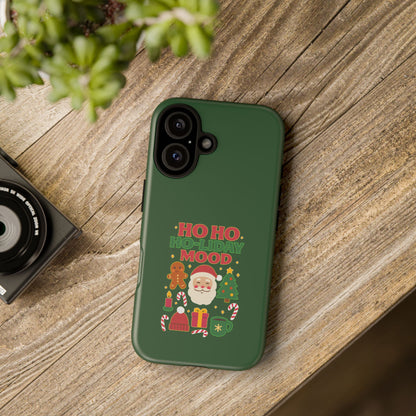 Christmas Phone Case, Ho Ho Ho-liday Mood, Festive Phone Cover, Santa Christmas Accessory, Holiday Gift, Winter Vibes