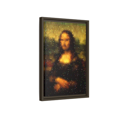 Pixel Muse — Silent Smile - Framed Canvas