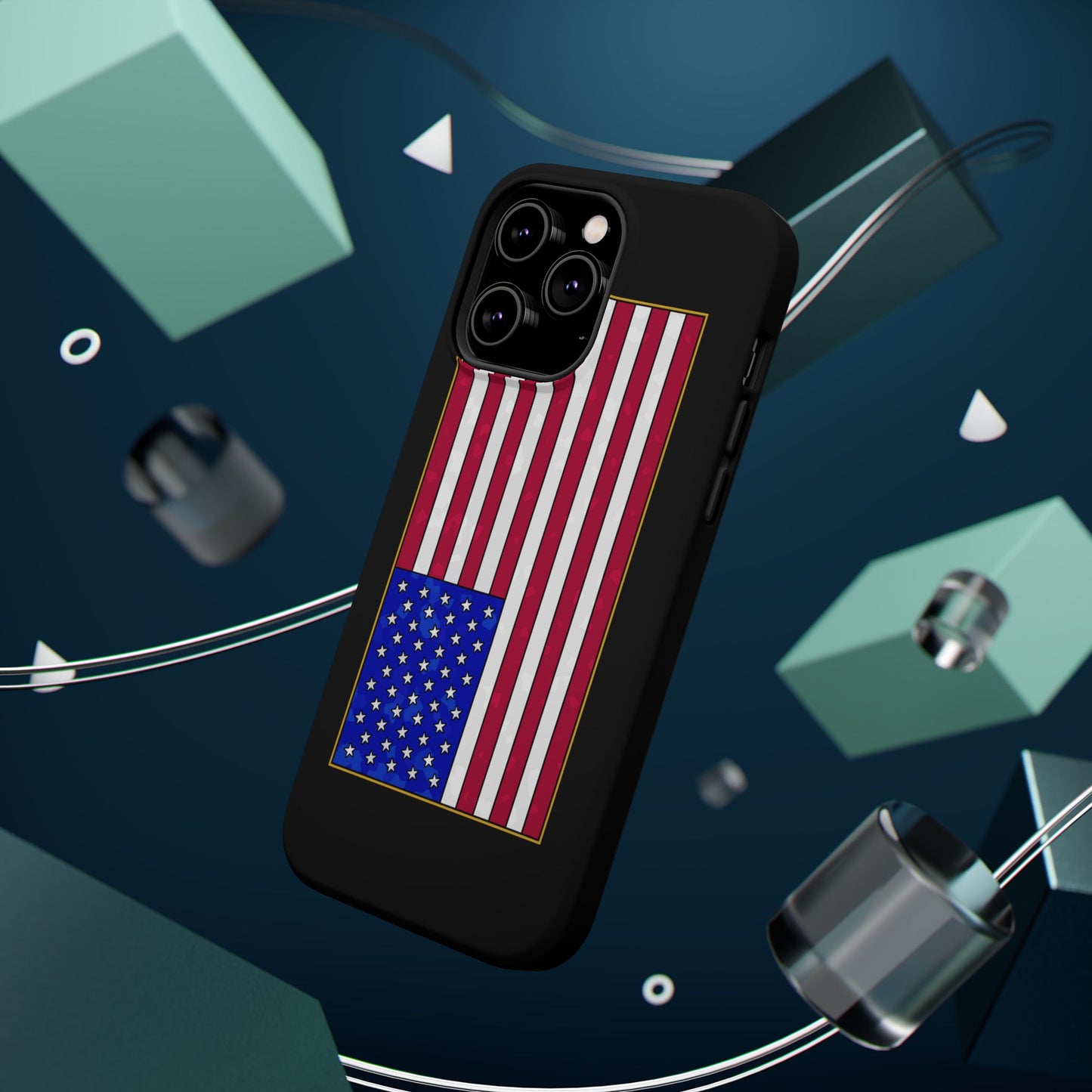 New Glory American Flag (Gold Edge Edition) - Magnetic Phone Case