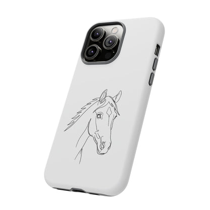 Horse Portrait Sketch - Tough Phone Case