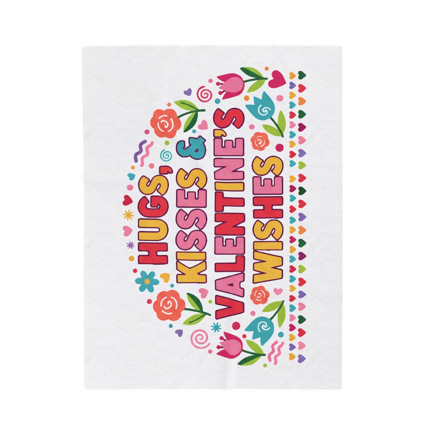 Hugs, Kisses & Valentine’s Wishes - Plush Blanket