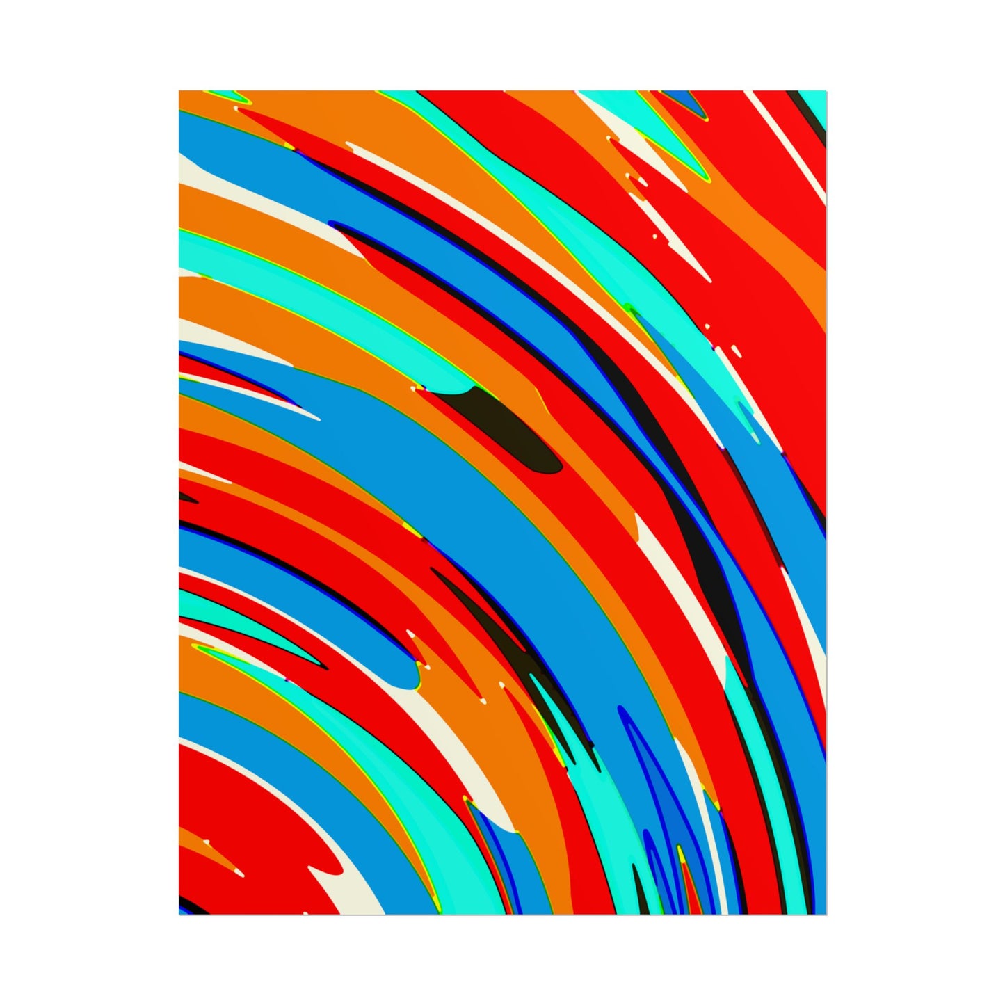 Abstract Rainbow Swirl Arc - Poster