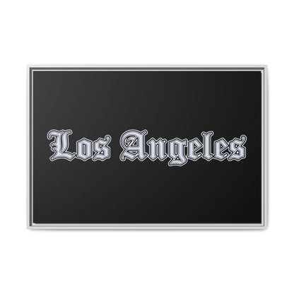 Los Angeles Matte Canvas Art, Framed Wall Decor, Urban Home Art, City Poster, Gift for Angelenos, Modern Art Piece - Silver Edition