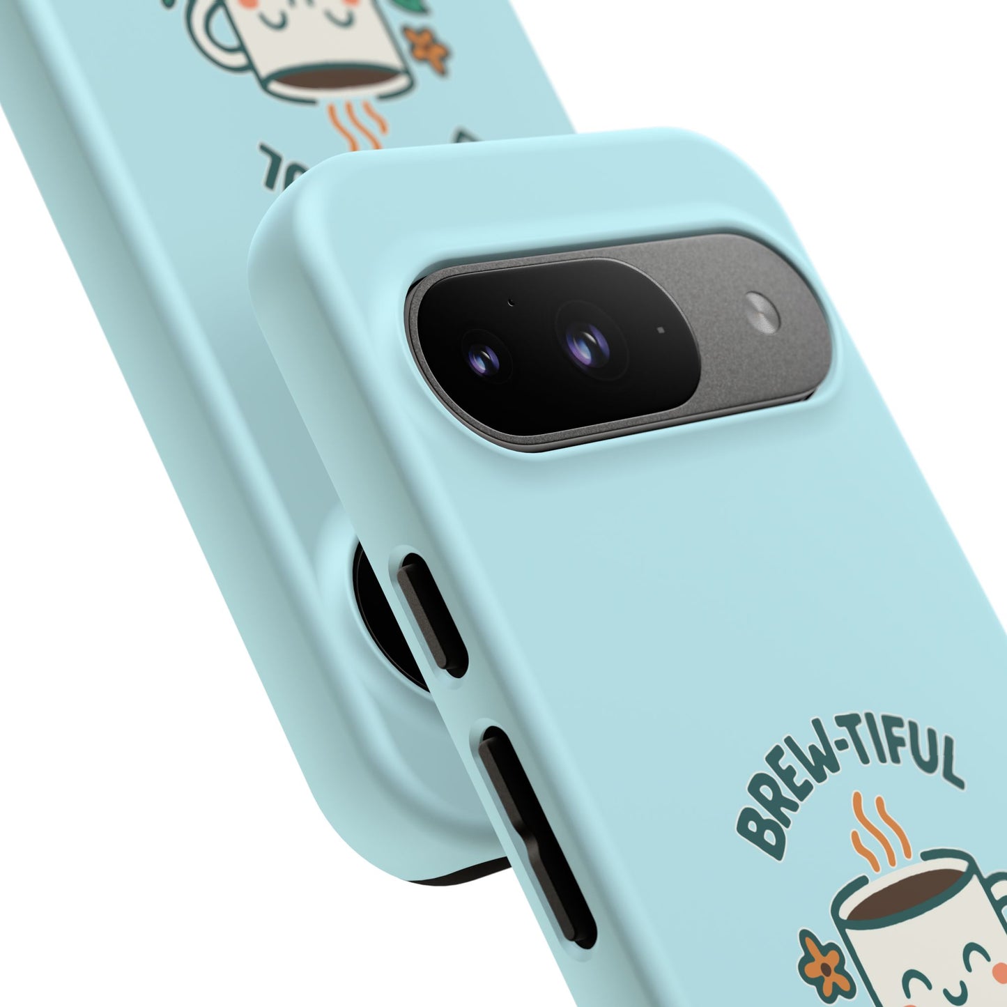 Brew-tiful Mornings Tough Phone Case, Cute Coffee Cases, Gift for Coffee Lovers, Bright & Cheerful Phone Accessories