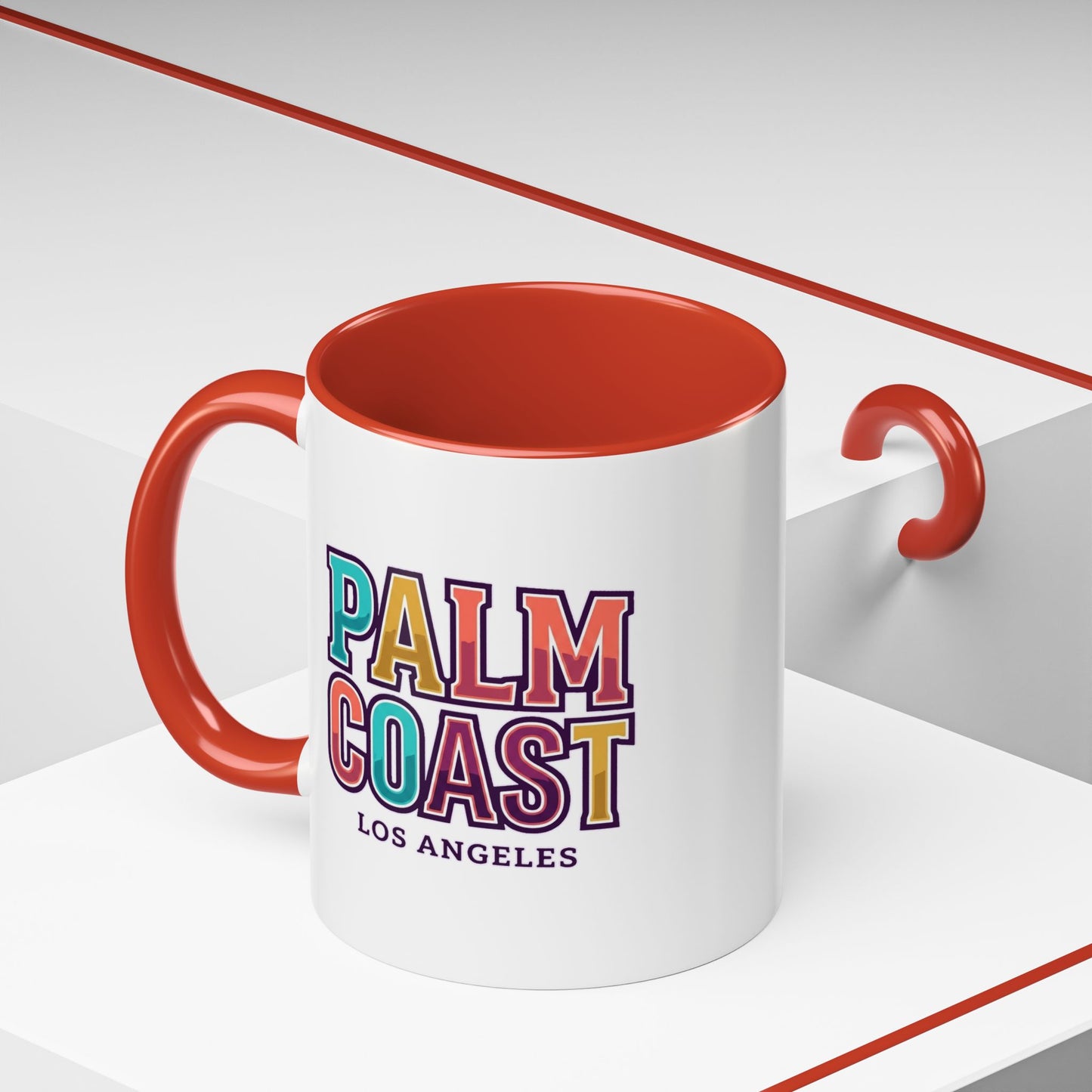 Palm Coast - Los Angeles - Color Accent Mug