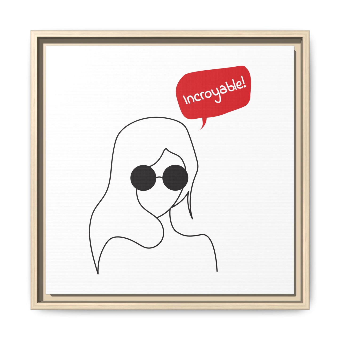 Incroyable Chic Girl - Framed Canvas