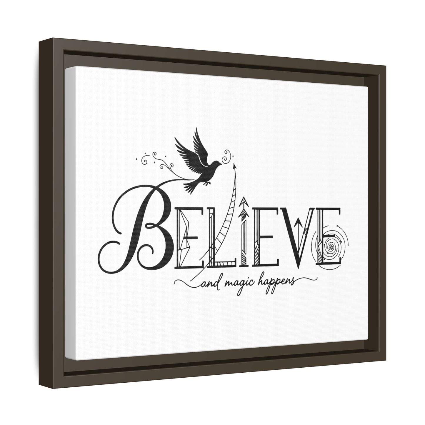 Believe and Magic Happens - Framed Canvas