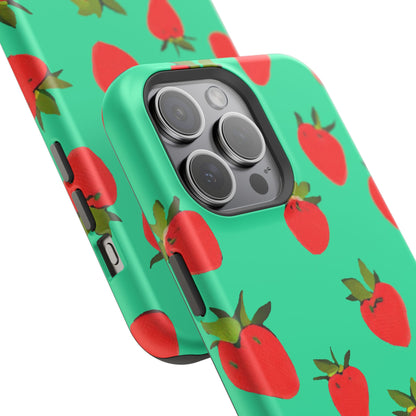 Strawberry Pattern - Magnetic Phone Case