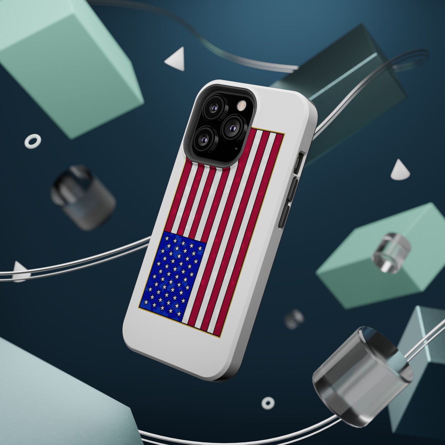 New Glory American Flag (Gold Edge Edition) - Magnetic Phone Case