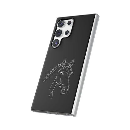 Horse Portrait Sketch - Flexi Phone Case