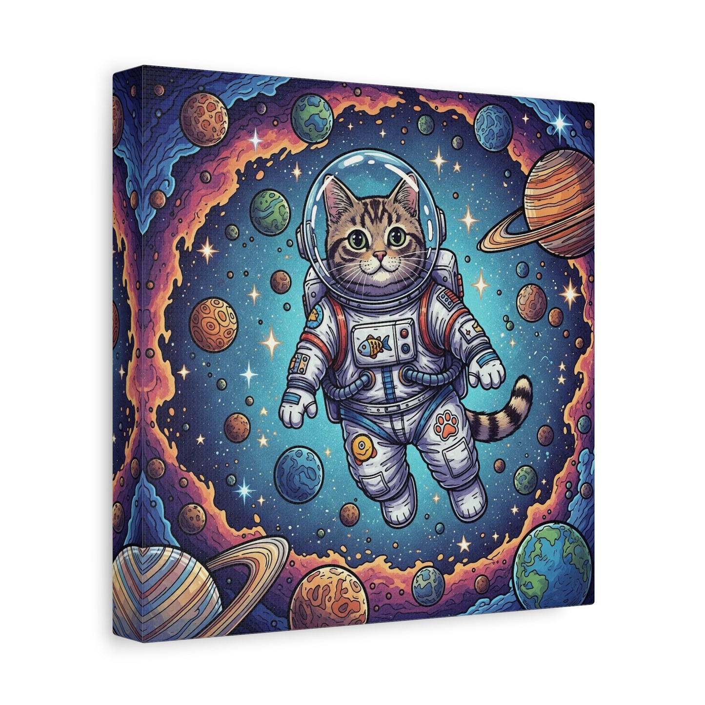 Astronaut Cat - Stretched Canvas