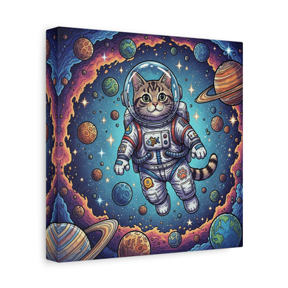Astronaut Cat - Stretched Canvas