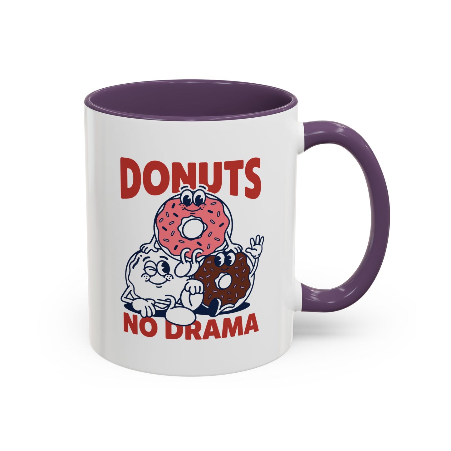 Donuts No Drama - Color Accent Mug