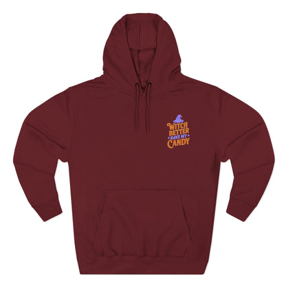 Witch-Themed Fleece Hoodie, Halloween Hoodie, Cozy Sweatshirt, Gift for Witches, Fall Fashion, Spooky Season Apparel