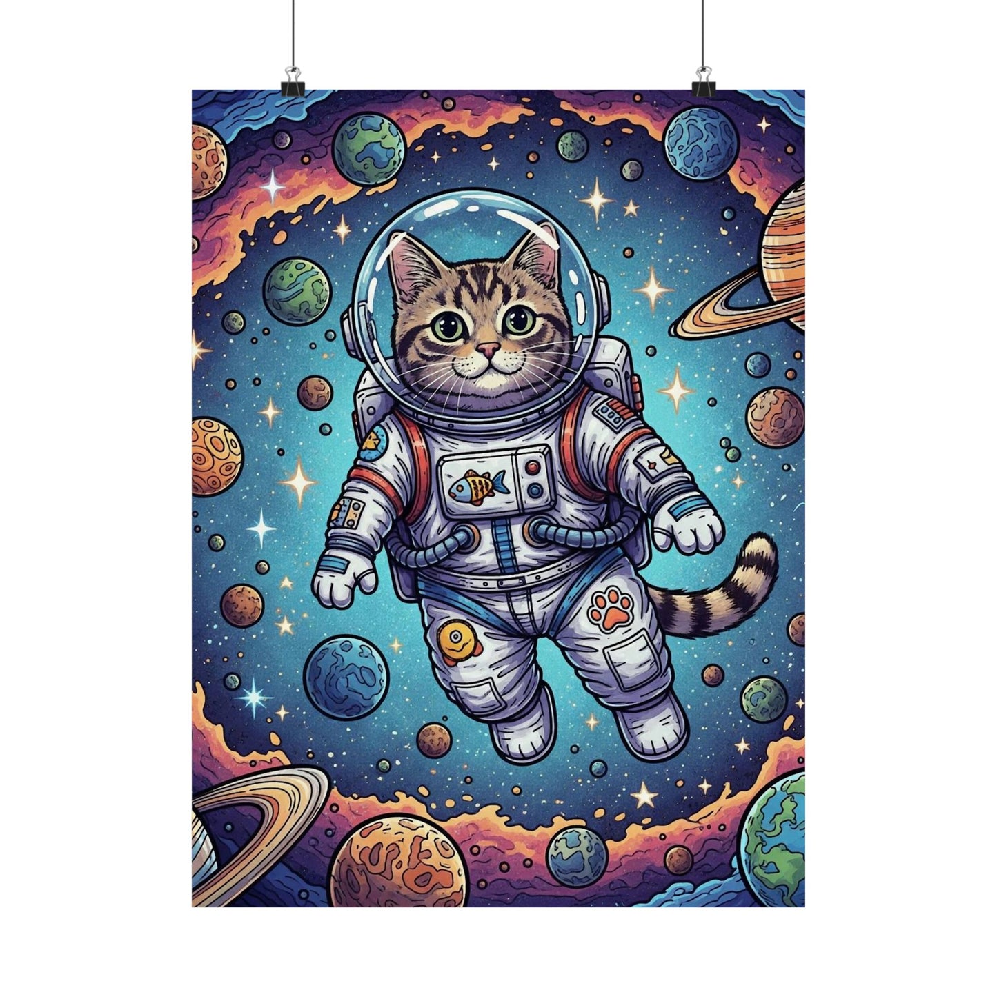 Astronaut Cat - Poster