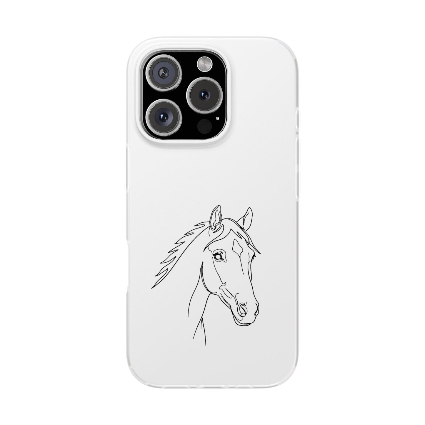 Horse Portrait Sketch - Flexi Phone Case