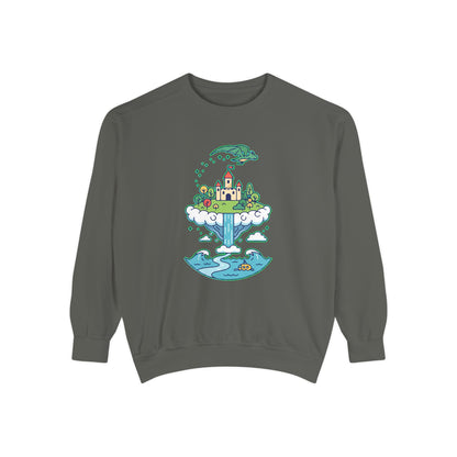 Floating Castle Dragon - Magical Fantasy Island - Sweatshirt